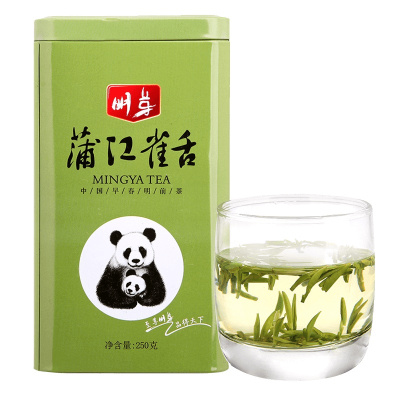 明芽雀舌绿茶四川蒲江明前翠芽春茶嫩芽高山茶原产地罐装芽尖雀舌250g