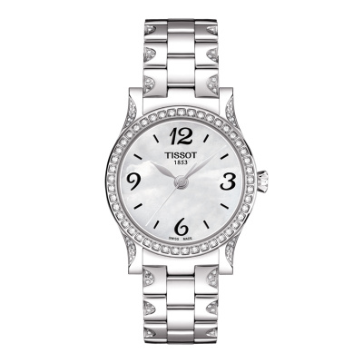 [低至5折]天梭(tissot)瑞士手表 月亮女神系列 镶钻时尚魅力 钢带女士