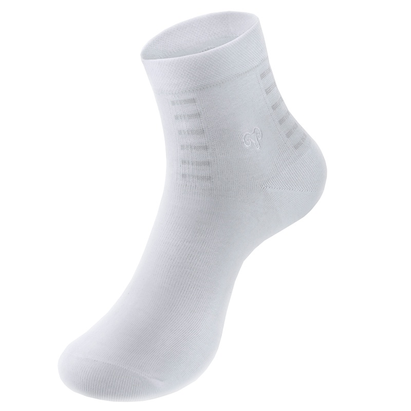 恒源祥精品纯棉袜子男士袜子夏季薄款透气中筒袜 5双装 A1168974