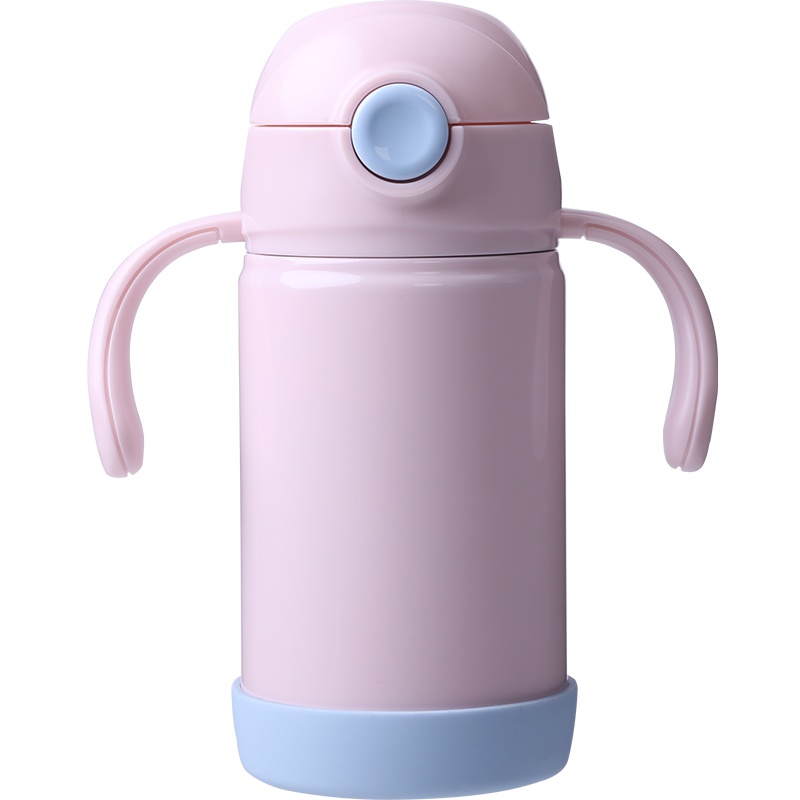 face儿童保温杯子带吸管316不锈钢男女宝宝小学生幼儿园便携水壶