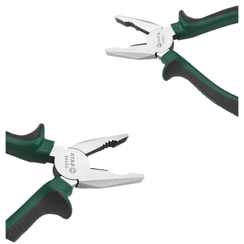 世达(SATA)五金工具多功能钳子6/7/8寸省力老虎钳电工钢丝钳05501 05503(8”)