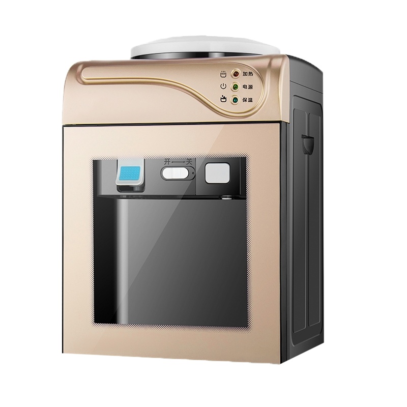 饮水机台式小型家用制冷制热迷你宿舍学生古达立式办公桌面冰温热 珍珠白小内胆无门-温热