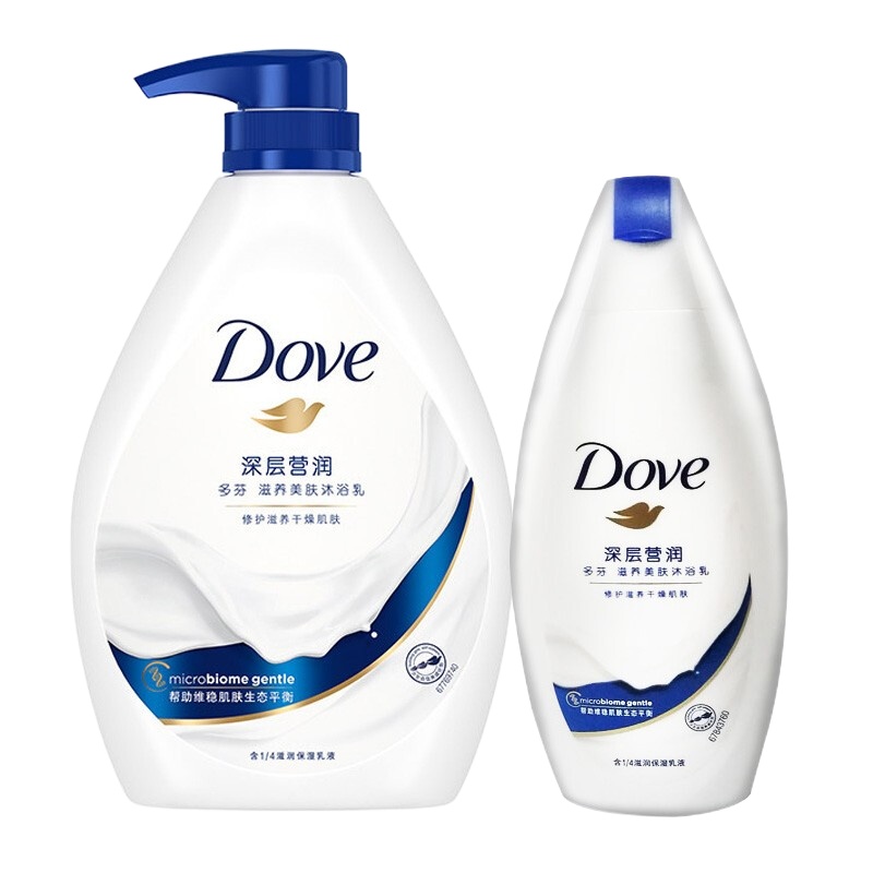 多芬 沐浴乳深层莹润720g+深层营润190g