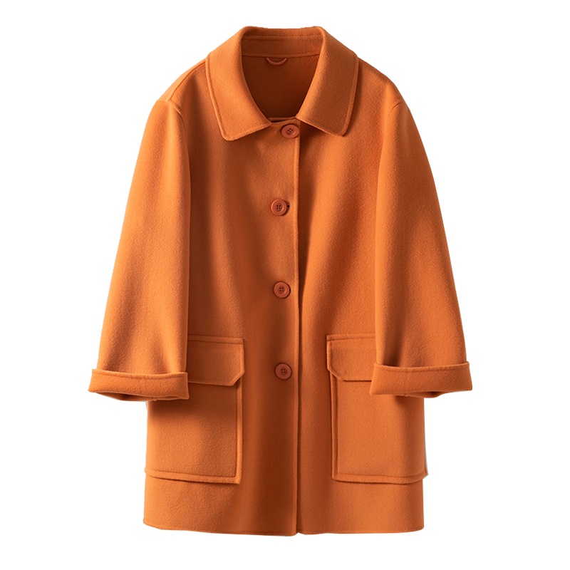 恒源祥女士羊毛大衣女2020冬新款短款百搭冬季毛呢外套