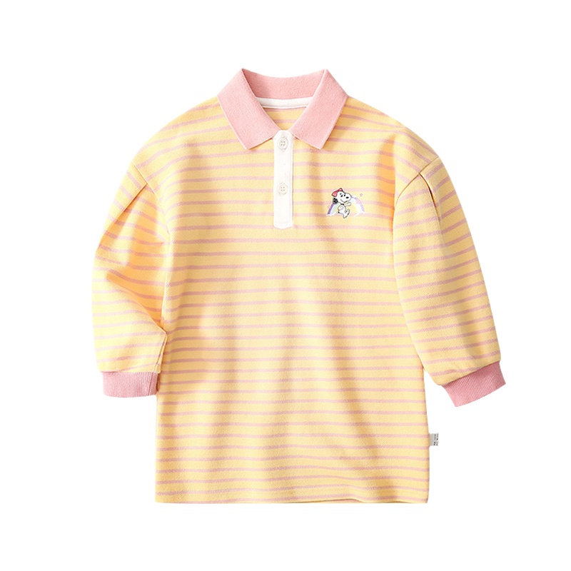 史努比SNOOPY童装女童连衣裙春秋新款儿童POLO裙女孩长袖裙子
