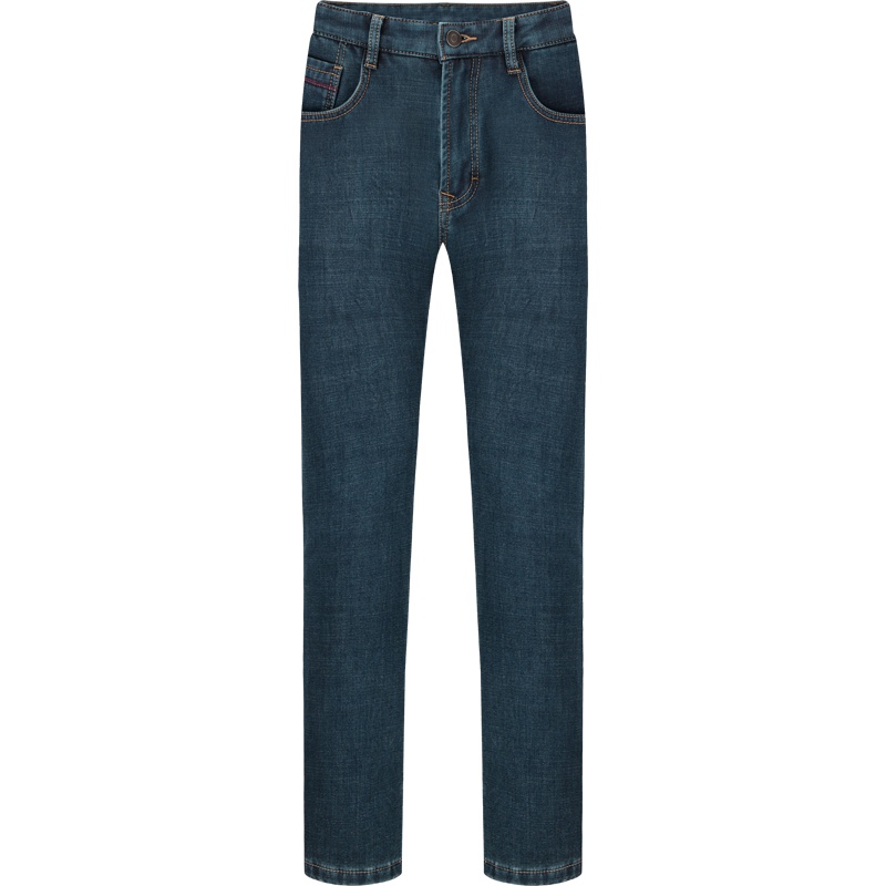 柒牌SEVEN男装牛仔裤男秋冬季弹力修身休闲长裤男士宽松直筒加绒裤