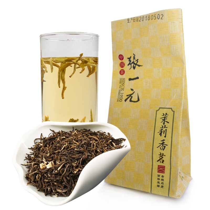 张一元 特级茉莉花茶香茗50g/袋 绿茶茶叶 古朴纸包