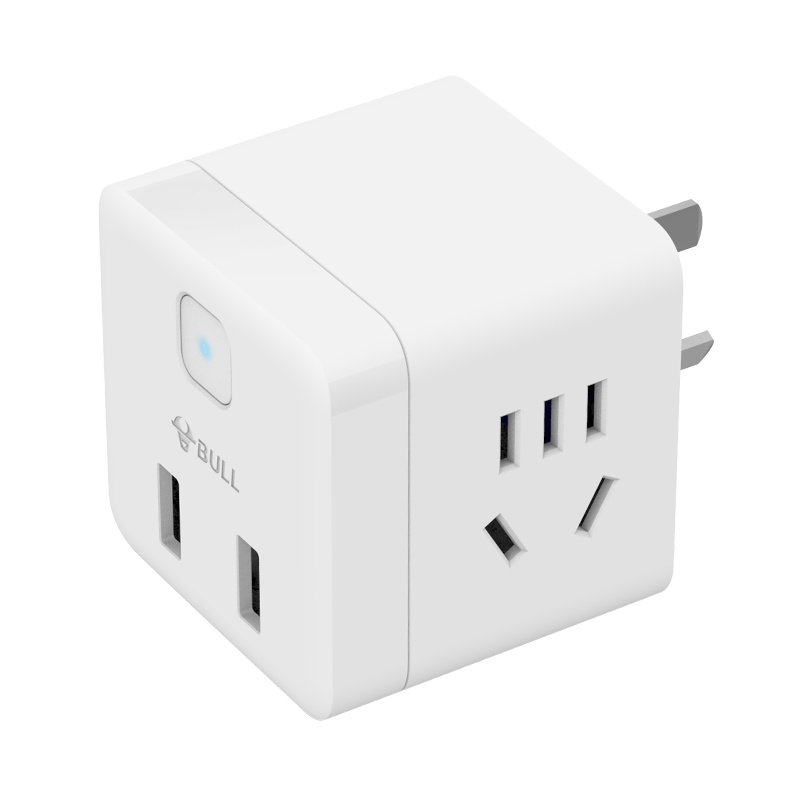 公牛(BULL)GNV-U9B122无线魔方2孔位+2USB小魔方USB总控开关插座/接线板/排插/拖线板/插排 白色