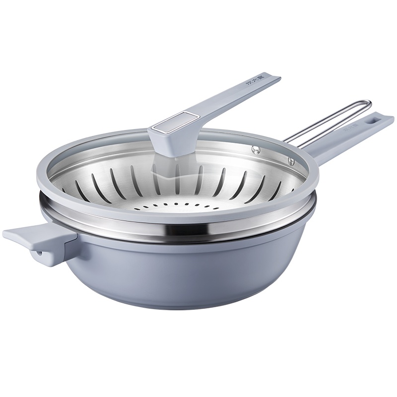 炊大皇多功能炒锅家用煎炒蒸炖煮不粘锅厨房多功能可定时可显温炒锅CG30ZX