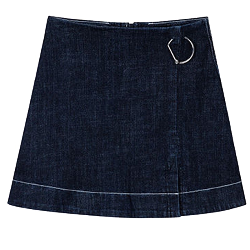 【专柜同款】拉夏贝尔秋冬新款韩版复古高腰显瘦百搭包臀牛仔半身裙女10018107