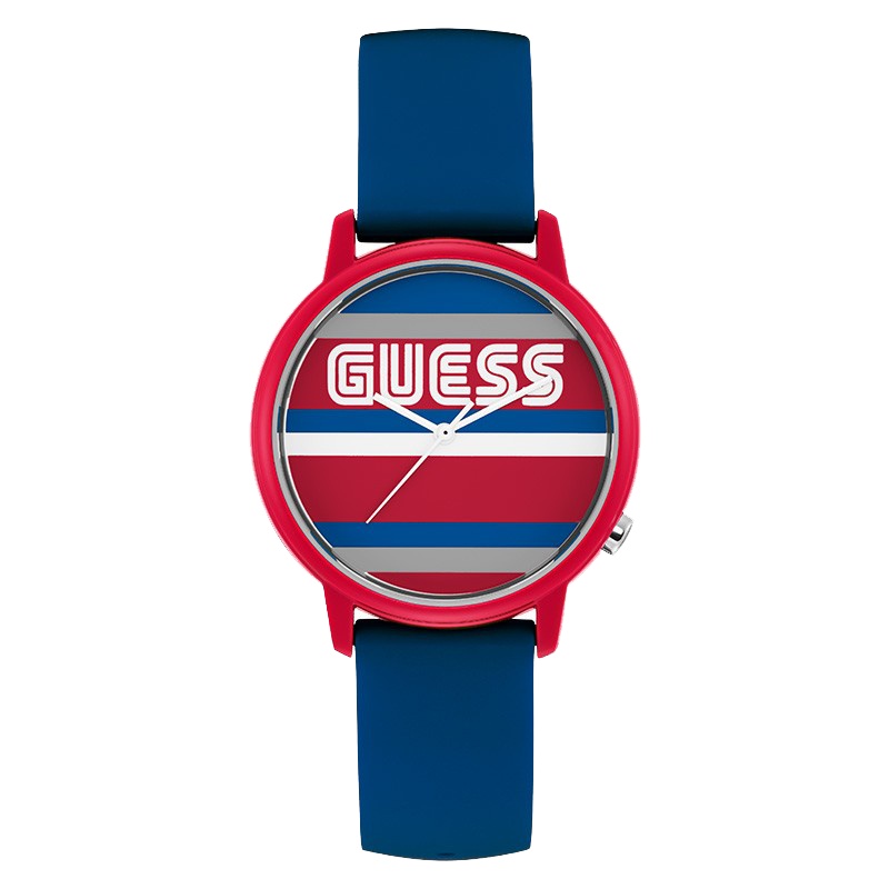 盖尔斯(GUESS)时尚潮流休闲几何风格彩色石英男士手表V1028M3