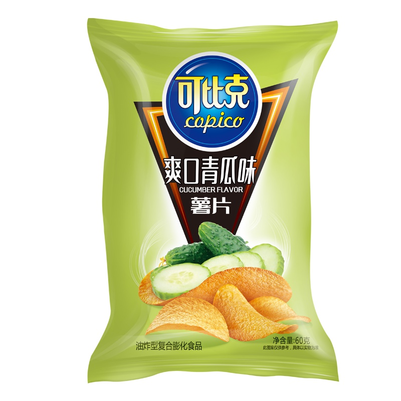可比克 薯片青瓜味60g/袋