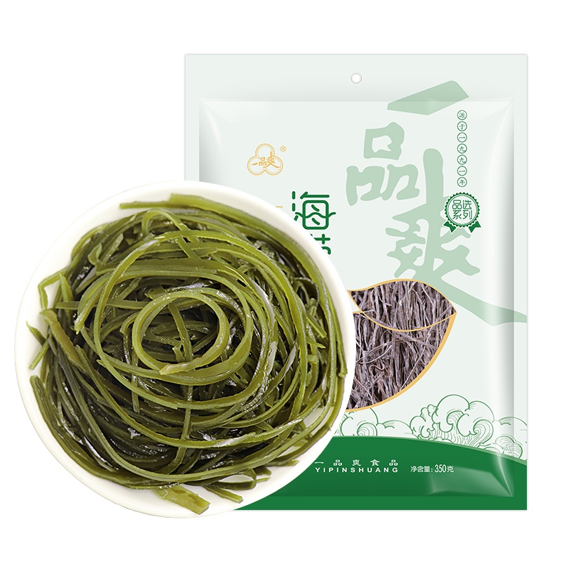 一品爽海带丝350g 海产干货 盐渍裙带菜 厚小木耳凉拌海草海鲜水产干货