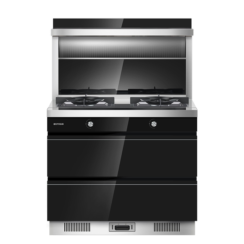 欧意(OUYI)集成灶一体灶蒸箱烤箱消毒柜自动清洗家用环保灶侧吸下排式 尊崇款[烟灶消]