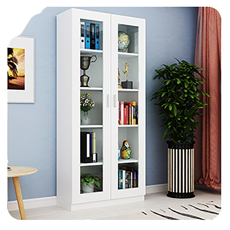 家用书柜办公室职员组合柜创意玻璃门储物文件柜 板材