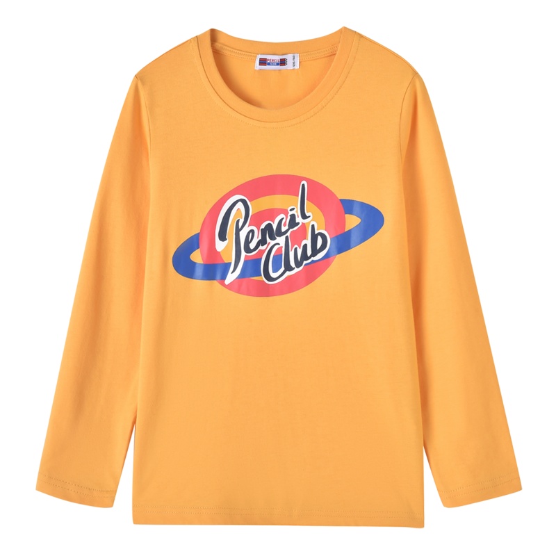 铅笔俱乐部童装2020秋季新款男童圆领长袖T恤儿童上衣纯棉时尚