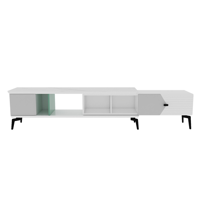 掌上明珠 轻奢风岩板茶几电视柜组合现代简约客厅北欧大理石电视机柜小户型 2023