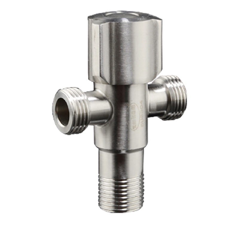 定制一进二出双控角阀黄铜三通一分二双头双用古达迷你洗衣机多功能水龙头