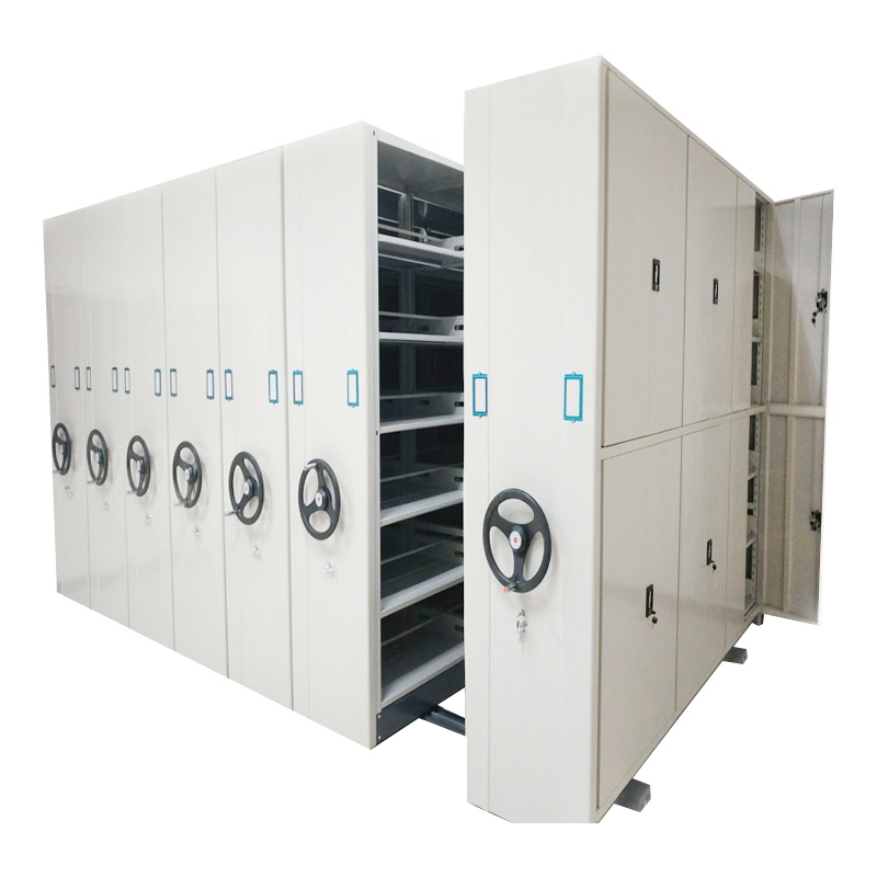 汉诺鑫威手摇智能密集架定制档案室钢制手摇移动密集架资料储存密集柜文件陈列柜每立方单价