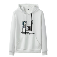 俞兆林(YUZHAOLIN)休闲男装春秋时尚印花连帽卫衣男潮流宽松带帽运动衫长袖