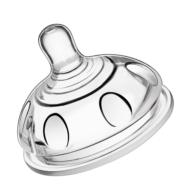 宝德奶嘴超宽口原装奶嘴硅胶乳房实6个月以上宝宝 软柔十字孔