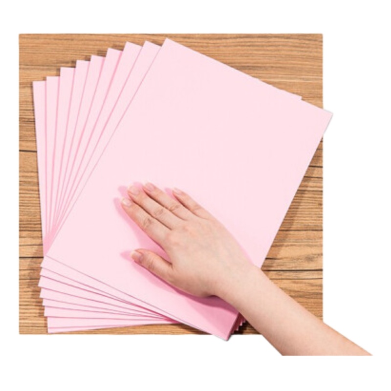 得力7757 A4 80g浅红色复印纸 彩色打印纸 非硬卡纸 100张/包