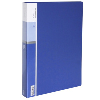 得力(deli)5005 A4/60页资料册/插袋文件册/活页文件收纳袋/插页夹 蓝色 单只装 办公用品