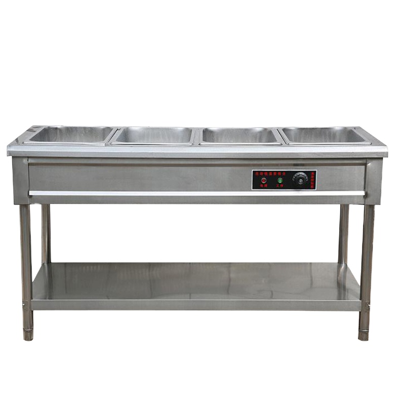 不锈钢商用快餐保温食堂快餐车120*70*80cm