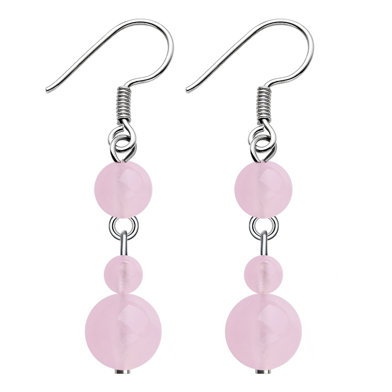 iSTON石头记芙蓉石耳坠粉水晶耳环节日礼物