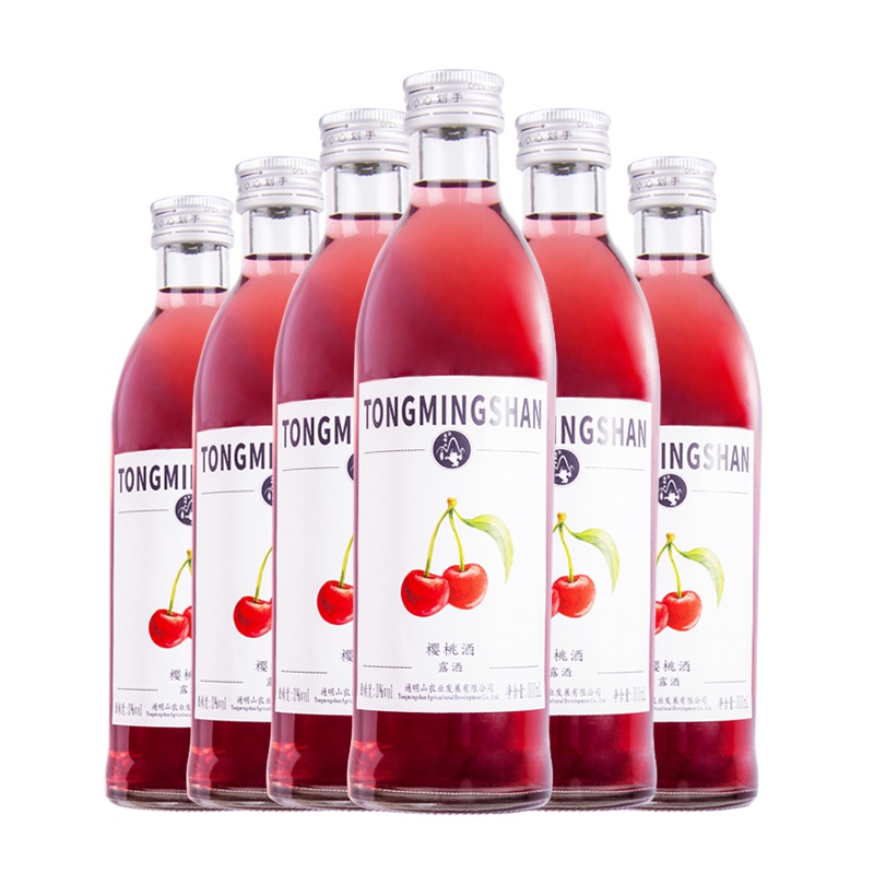 通明 山露酒 樱桃味 果酒 3度 300ML*6瓶装