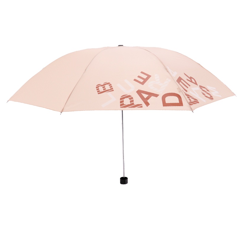 天堂伞 三折晴雨伞趣味字母商务伞 酱红
