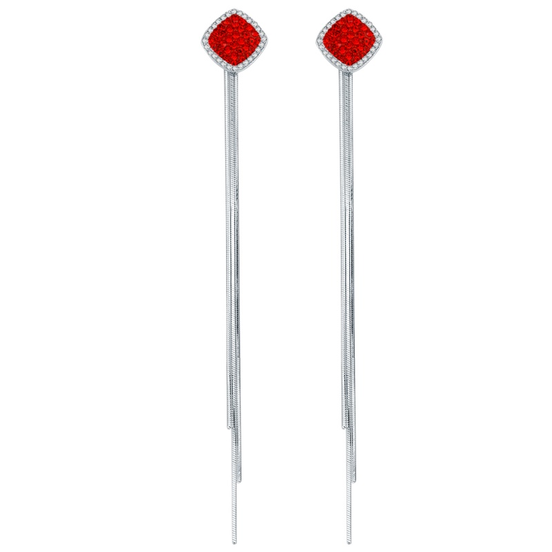 佰色传情纯银耳坠女气质耳环长款饰品新款潮显脸瘦小网红耳饰