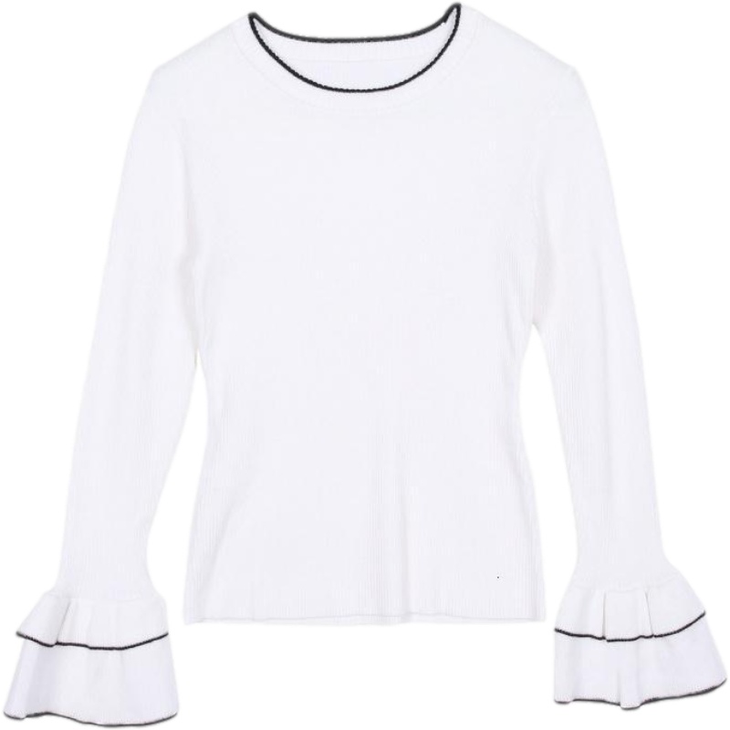 针织衫女士2019韩版秋冬季新款套头修身显瘦打底衫内搭圆领上衣