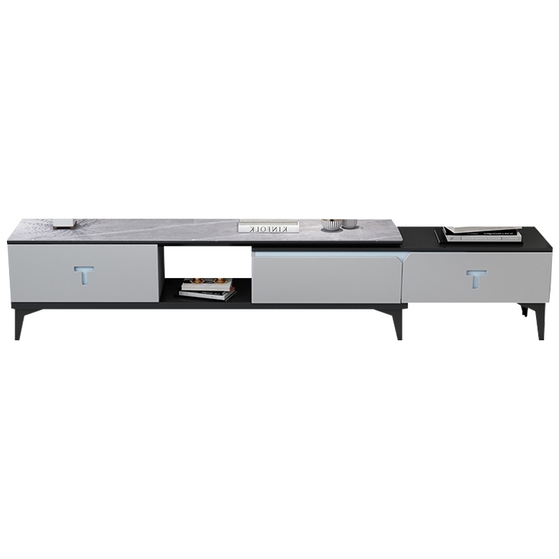 轻奢岩板电视柜茶几藤印象组合现代简约客厅北欧小户型卧室