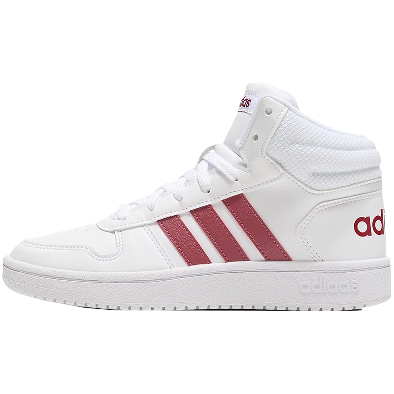 adidas阿迪达斯NEO女运动休闲板鞋B42101 B42101亮白+神秘宝石红