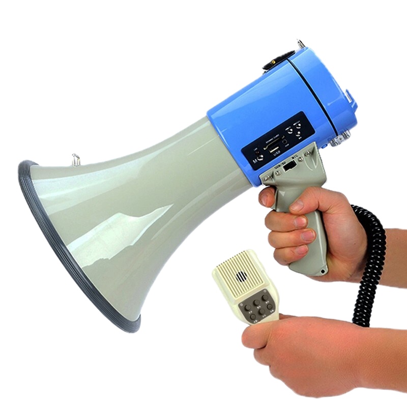 雷公王 CR-88 喊话器 USB多功能插卡 50W大功率防汛喇叭(含2600毫安锂电池)