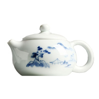 昌南青花手绘“山水之间”茶具套组