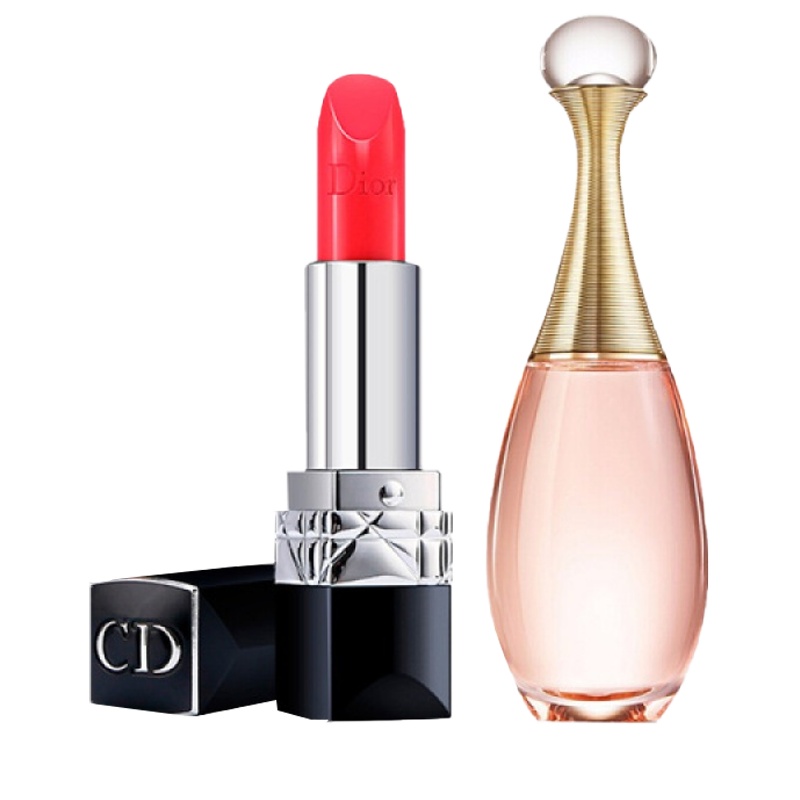 [蝴蝶结礼盒]迪奥真我淡香氛50ml+烈艳蓝金唇膏3.5g滋润999#经典红唇