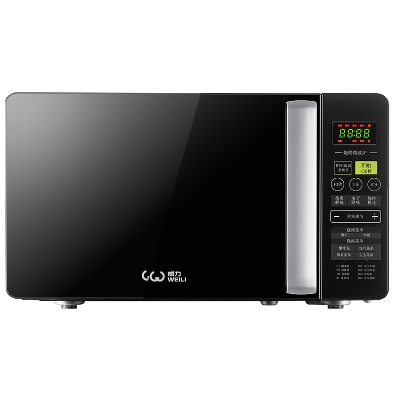 21PG39-L威力微波炉21升转盘式光波炉均匀立体加热按重解冻烧烤家用电脑式童锁宝宝菜单智能菜单快捷加热