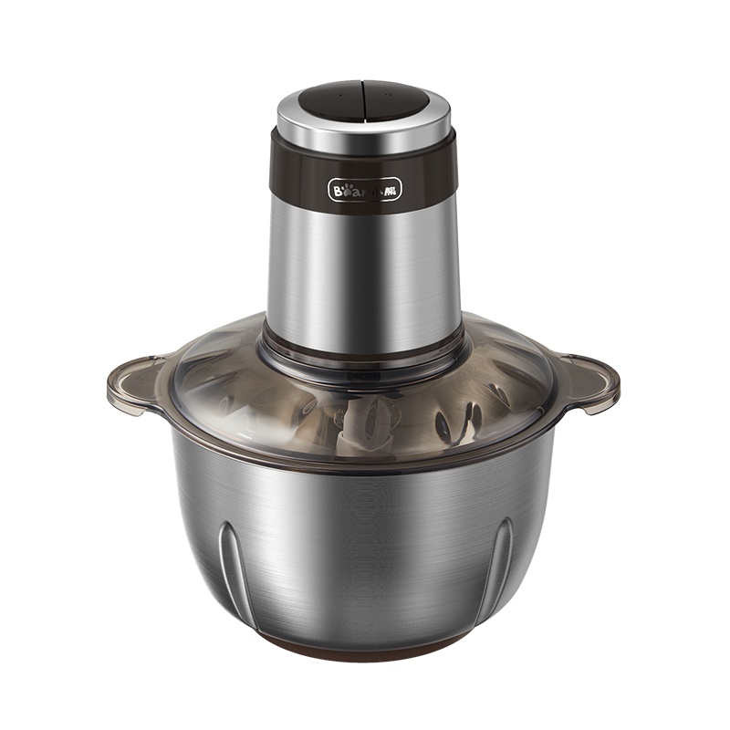 小熊(Bear)切碎机 2.5L大容量家用全自动绞肉机电动不锈钢绞馅绞菜料理机搅拌机 苏宁自营 QSJ-C04W8