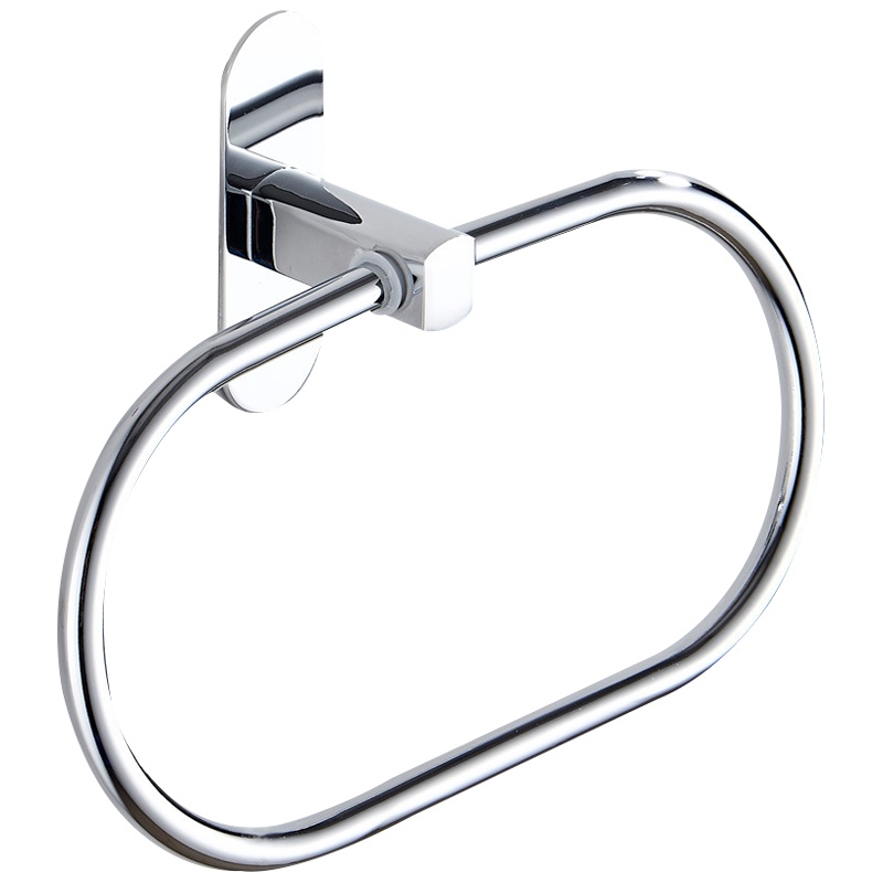 毛巾环免打孔不锈钢圆形毛巾架卫生间圆形毛巾圈擦手巾架挂圈丹乐(DANLE)浴室毛巾环