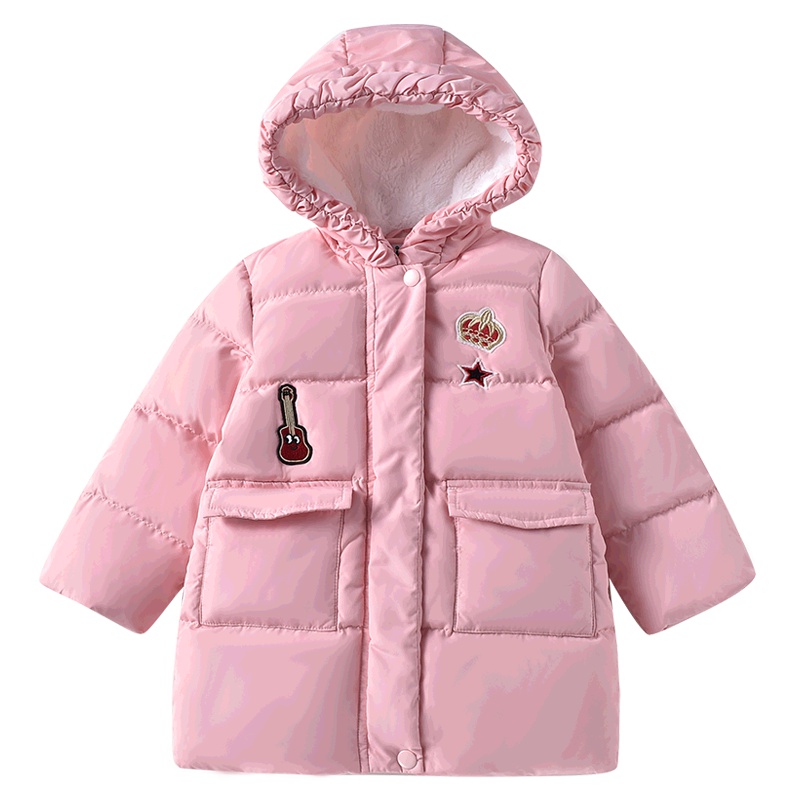 铅笔俱乐部童装2019冬季新款女童连帽羽绒服小童羽绒外套儿童外套