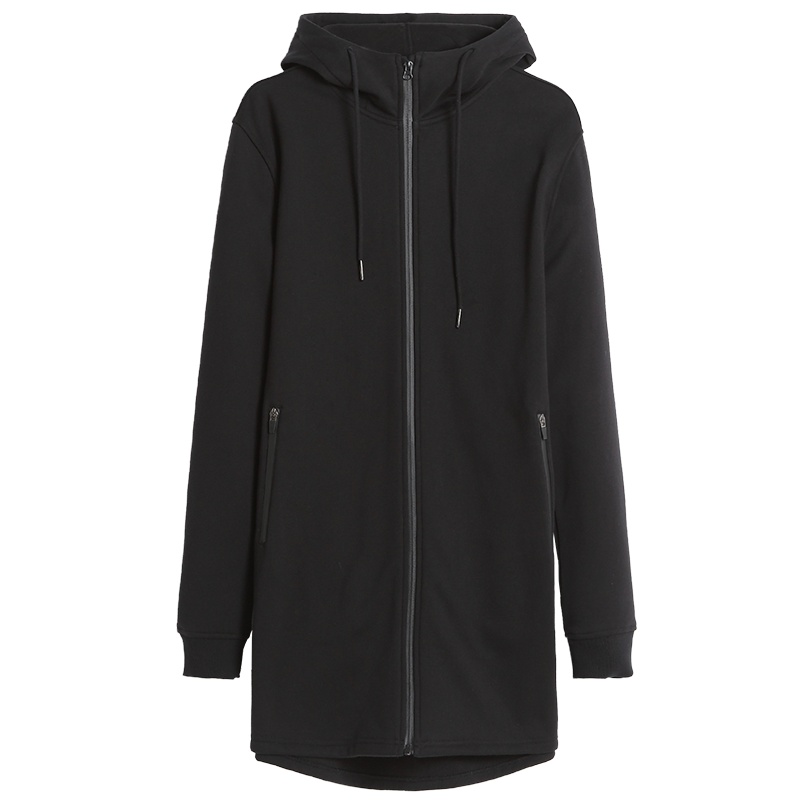 AJK702352 拓路者秋冬加绒夹克男连帽全棉加厚中长款拉链开衫纯棉风衣外套潮