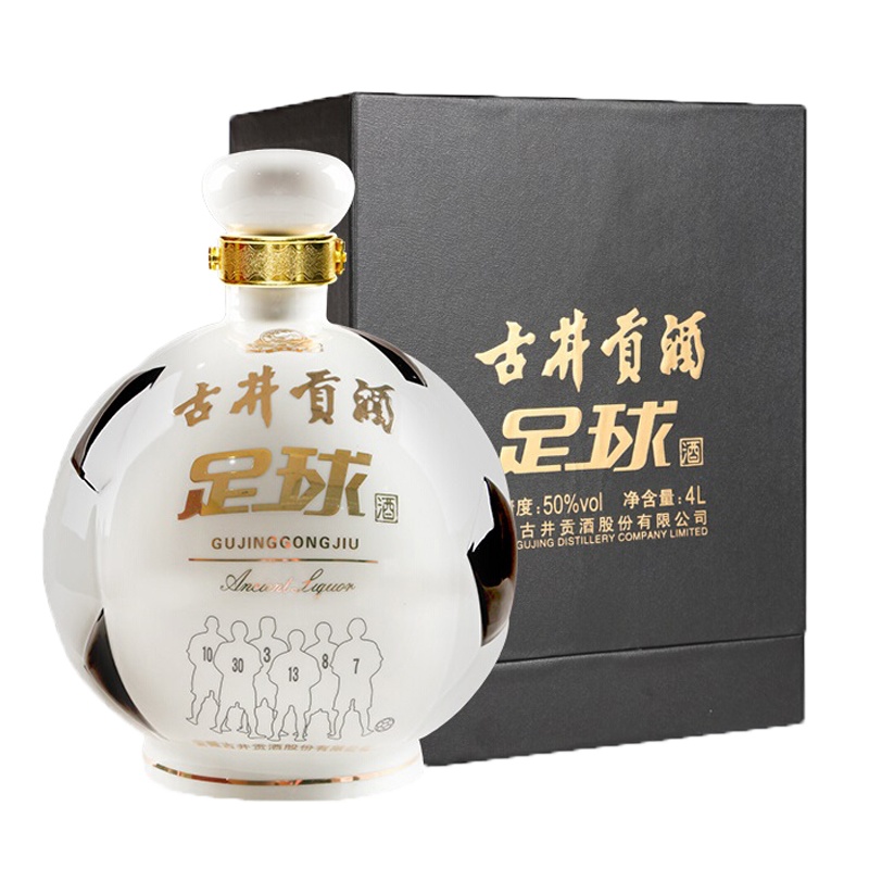 古井贡牌 古井贡酒 足球酒 50度 4L*1 单瓶装 浓香型白酒