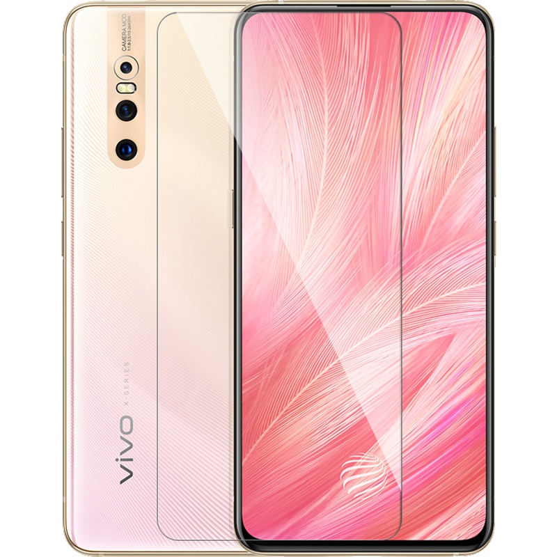 [买2送手机壳]轻万适用vivox27钢化膜非全屏玻璃贴膜幻彩版全网通64gb适用防摔