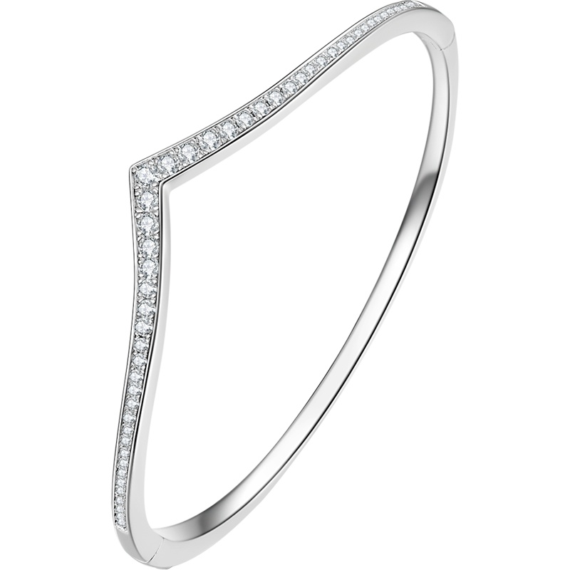 DTOTO 女王光环手镯 简约女士百搭首饰 925银