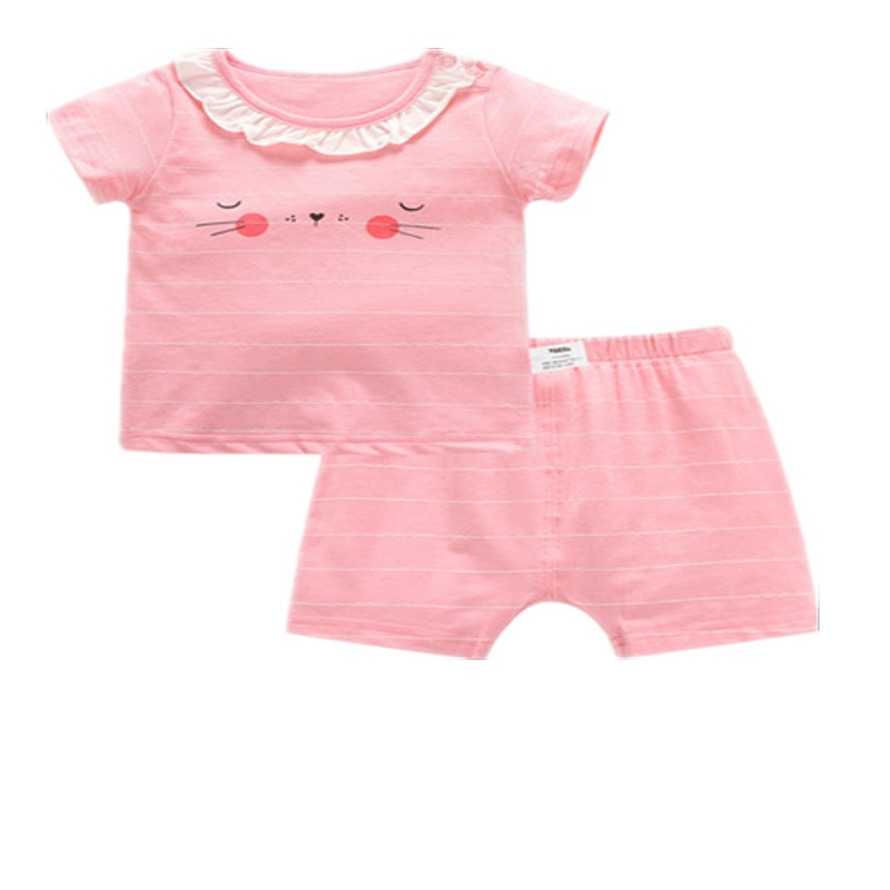 小素材婴悦家儿童短袖女两件套婴儿衣服夏女童夏装款