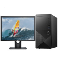 戴尔(DELL)成就Vostro3000系列 全新十代处理器 商用办公家用娱乐台式机电脑整机19.5英寸屏定制(Intel i3-10100 4GB 1TB+256G 集显)