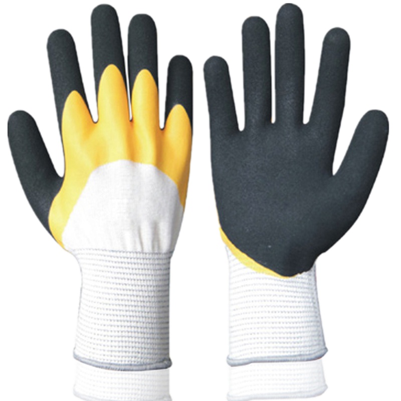 苏识 S-S026 双层磨砂耐油挂胶 防滑 一打12付(计价单位:付) 白纱黄黑