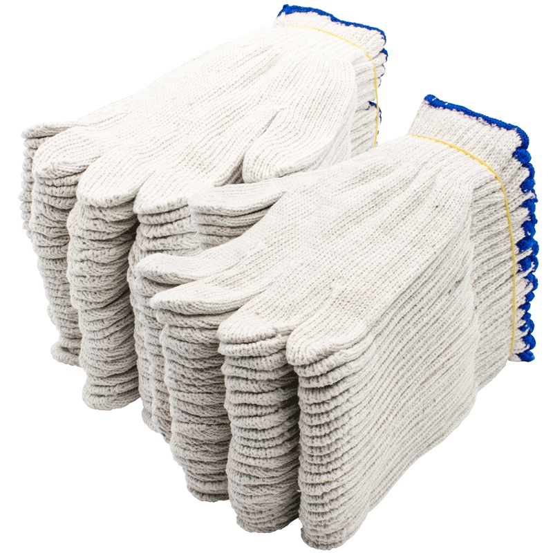 [苏宁自营]保拉(Paola)劳保手套24付装 加厚优质棉纱手套 耐磨损防滑耐脏 劳防用品5953